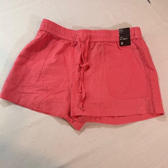 Soho New York & Company Street Pants - NWT Soho New York & Company Linen Blend Shorts Women‎ S Coral 4" Inseam Preppy